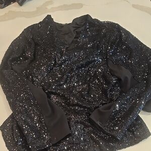 Black Sequin Top